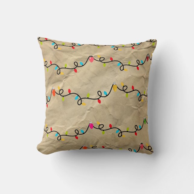 Farbenfrohe Lichter Kissen (Vorderseite)