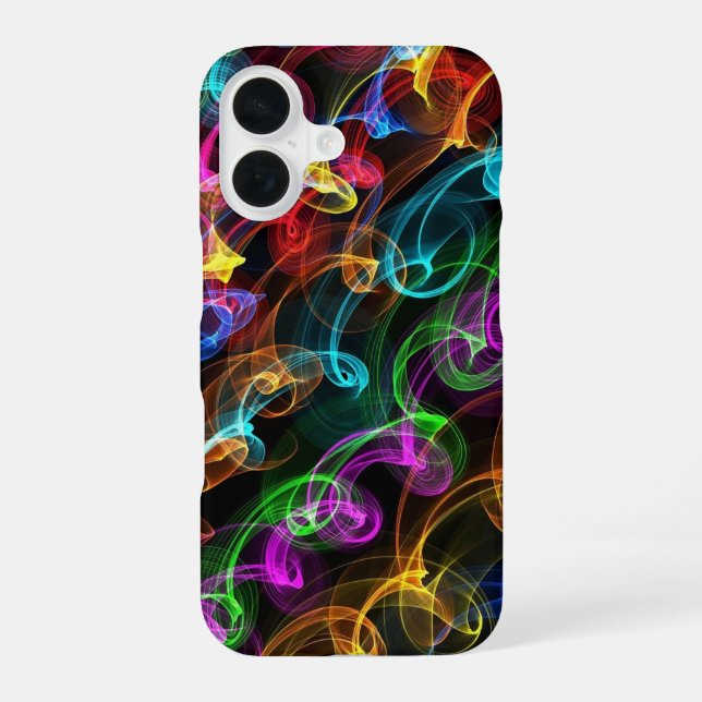 Farbenfrohe Lichterexplosion  iPhone 16 Hülle (Rückseite)