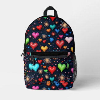 Farbenfrohe Liebe Bedruckter Rucksack