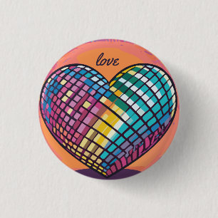Farbenfrohe Liebe Button