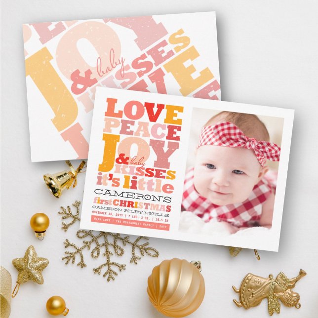 Farbenfrohe Liebe Frieden Freude und Baby Kisses B Einladung (Von Creator hochgeladen)