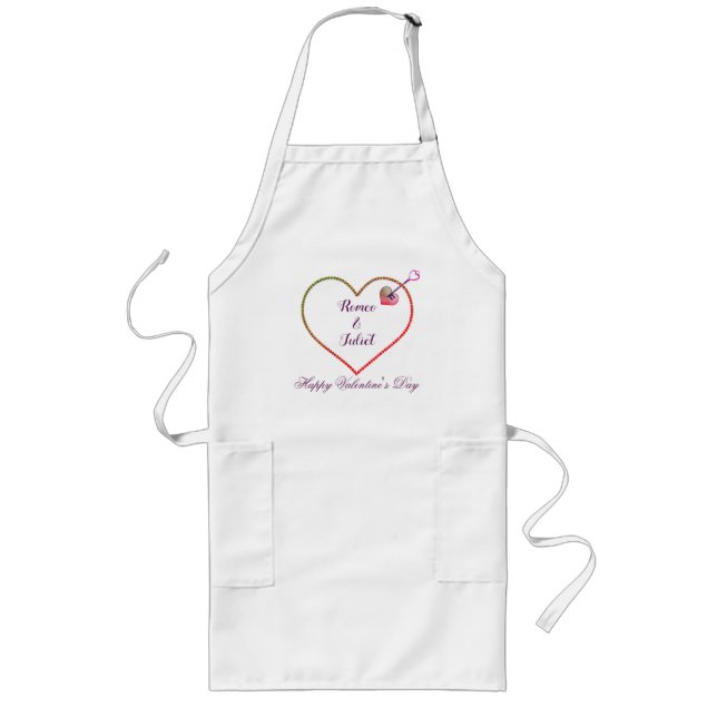 Farbenfrohe Liebe Herzstück Lucca Moderner Valenti Lange Schürze (Vorne)