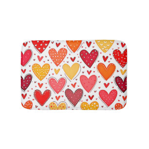 Farbenfrohe Liebe Muster Badematte