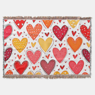 Farbenfrohe Liebe Muster Decke