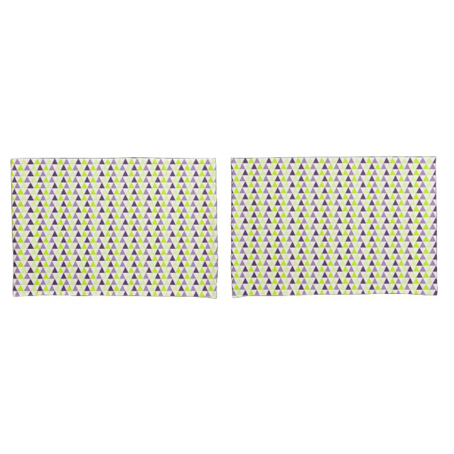 Farbenfrohe Lila Geometrie des Limes Kissenbezug (Vorderseite-Set)