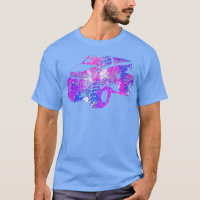 Farbenfrohe Lila Monster Truck Art