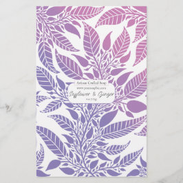 Farbenfrohe Lila und rosa Leafondesign Seifenwrap