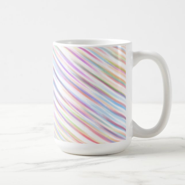 farbenfrohe Linie Muster Design Wave Art Kaffeetasse (Rechts)