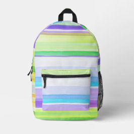 Farbenfrohe Linien Bedruckter Rucksack