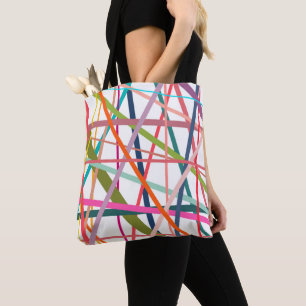 Farbenfrohe Linien Tasche