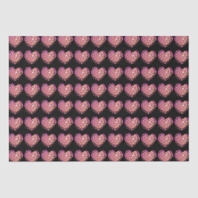 Farbenfrohe Lippen mit Liebe & Kisses Seidenpapier (Vorderseite)