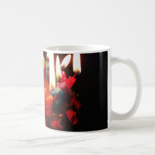 Farbenfrohe, LitC "Happy Birthday" Kerzen, Dunkles Kaffeetasse