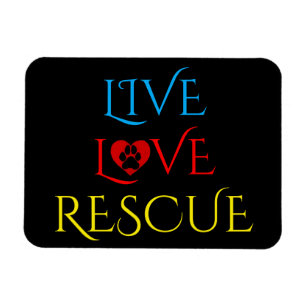 Farbenfrohe Live Liebe Rescue Pet Adoption Magnet