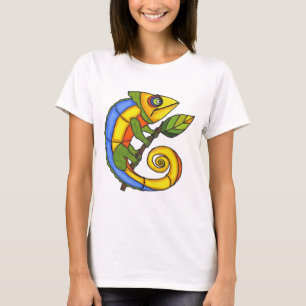 Farbenfrohe Lizard an einer Zweigniederlassung T-Shirt