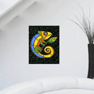 Farbenfrohe Lizard auf einer Zweigstelle Original Poster