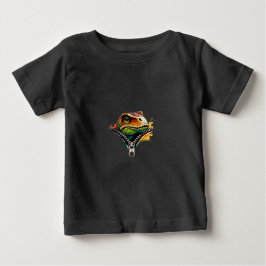 Farbenfrohe Lizard Head Entzipping Effect Baby T-shirt