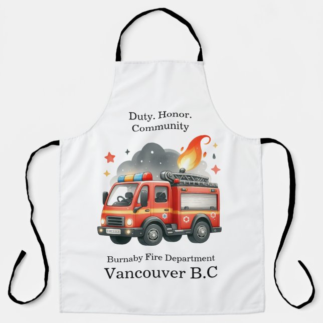Farbenfrohe LKW-Rennen durch Flammen Schürze (Vorderseite)