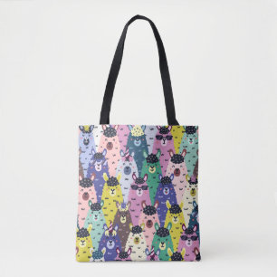 Farbenfrohe Llamas Childish Seamless Hintergrund Tasche