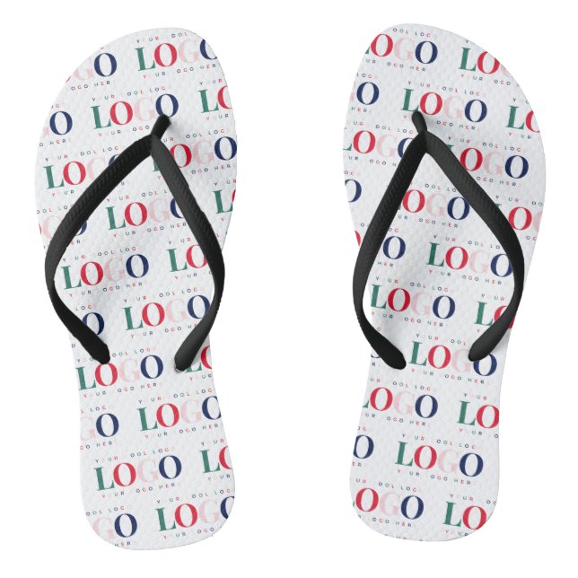 Farbenfrohe Logomuster für Rectangle, Wiederholung Flip Flops (Fußbett)