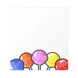 Farbenfrohe Lollipops Candy Leckereien Fun Yummy G Notizblock