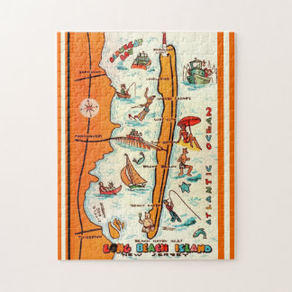 Farbenfrohe Long Beach Island Karte