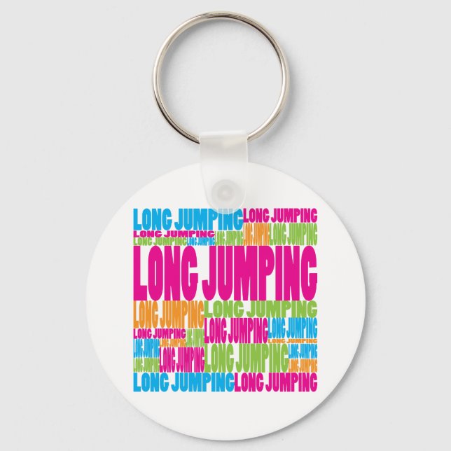 Farbenfrohe Long Jumping Schlüsselanhänger (Vorderseite)
