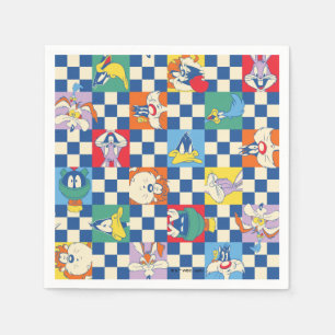 Farbenfrohe LOONEY TUNES™ Schachbrett Toss Pattern Serviette