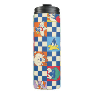 Farbenfrohe LOONEY TUNES™ Schachbrett Toss Pattern Thermosbecher