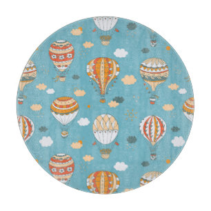 Farbenfrohe Luftballons Festliches Musterdesign Schneidebrett