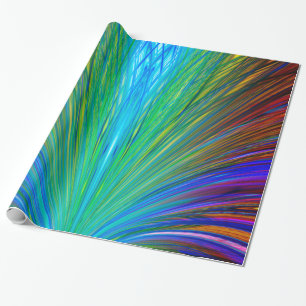 Farbenfrohe Lüfterfeder Geschenkpapier