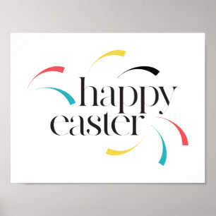 Farbenfrohe, lustige, moderne, einfache Design Hap Poster