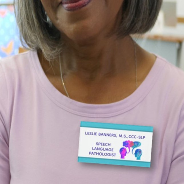 Farbenfrohe, lustige SLP Namenschild (Von Creator hochgeladen)