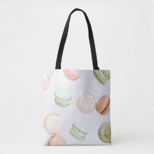 Farbenfrohe Macarons: Süß fallendes Muster. Tasche