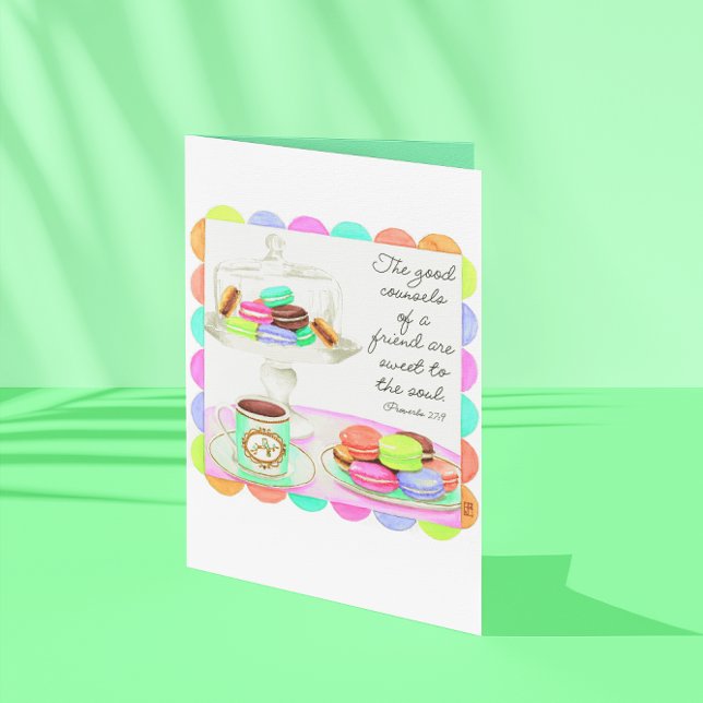 Farbenfrohe Macarons Sweet Friendship Card Karte (Von Creator hochgeladen)