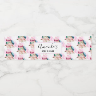 Farbenfrohe Macarons und Blume Wasserfarbmuster