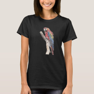 Farbenfrohe Macaw Parrot Watercolor T-Shirt