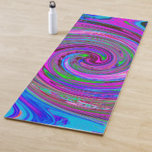 Farbenfrohe Magenta Swirl Retro Abstraktes Design