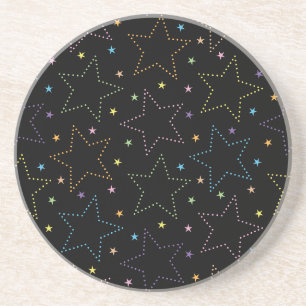 Farbenfrohe Magie Starry Night Sky Muster Getränkeuntersetzer
