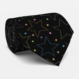 Farbenfrohe Magie Starry Night Sky Muster Krawatte