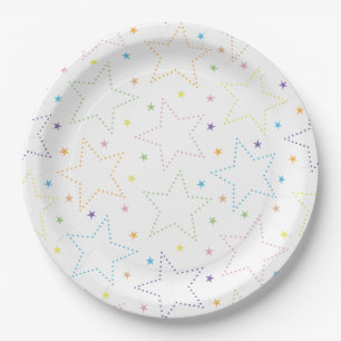 Farbenfrohe Magie Starry Night Sky Muster Pappteller