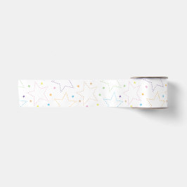 Farbenfrohe Magie Starry Night Sky Muster Satinband