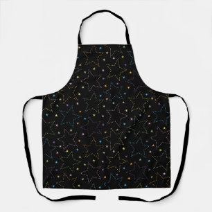Farbenfrohe Magie Starry Night Sky Muster Schürze
