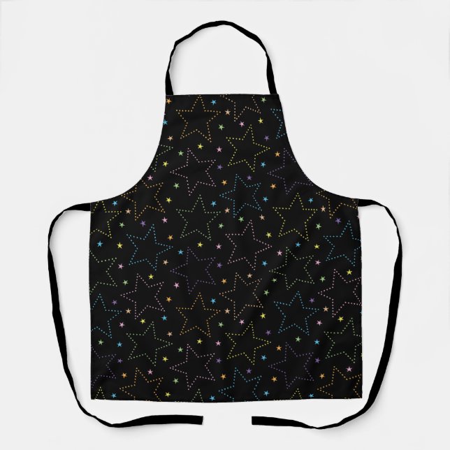 Farbenfrohe Magie Starry Night Sky Muster Schürze (Vorderseite)
