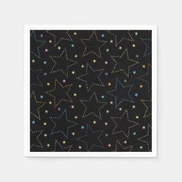 Farbenfrohe Magie Starry Night Sky Muster Serviette
