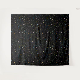 Farbenfrohe Magie Starry Night Sky Muster Wandteppich