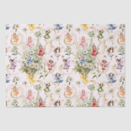 Farbenfrohe magische Niedliche Blumenflocken Gold  Seidenpapier