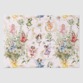 Farbenfrohe magische Niedliche Blumenflocken Gold  Seidenpapier