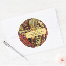 Farbenfrohe Mais / Erntedank / Umschlag Aufkleber