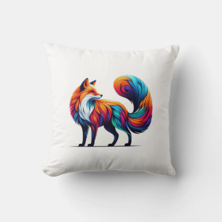 Farbenfrohe, majestätische Foxenkissen Kissen