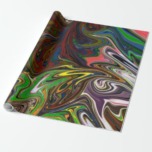 Farbenfrohe Malerei Abstrakte Kunstkunst Geschenkpapier